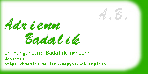 adrienn badalik business card